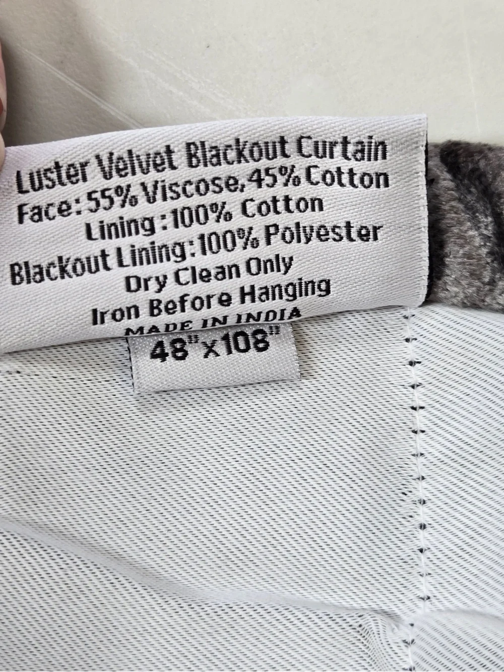 NWT QUINCE Set Of 2 48x108 Luster Velvet True Blackout Curtains Slate 8923